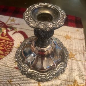 Elegant Silver Candle Holder